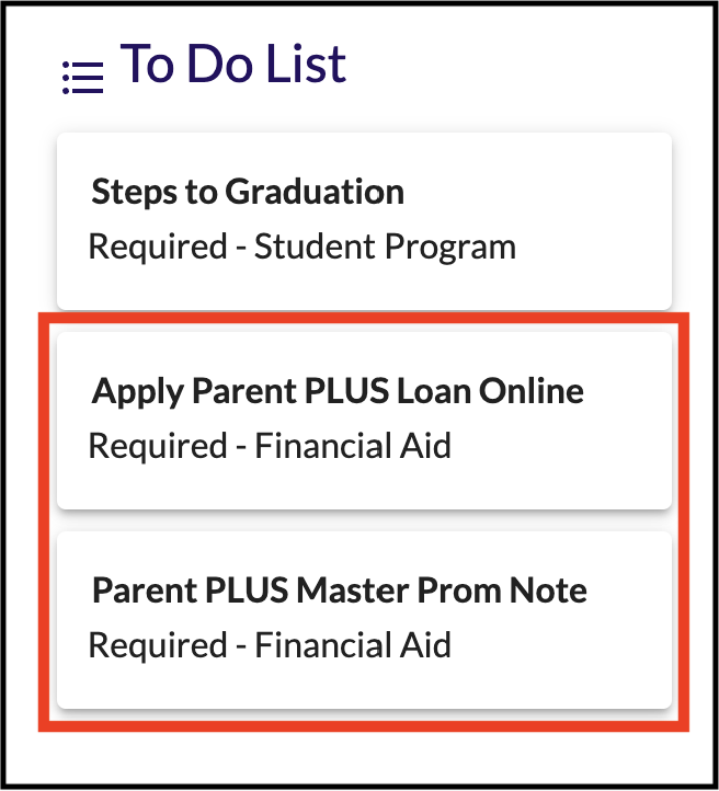 Parent PLUS Loan Office of Student Financial Aid